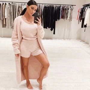 SKIMS Cozy Knit Dusk Long Robe Boucle 2X 3X